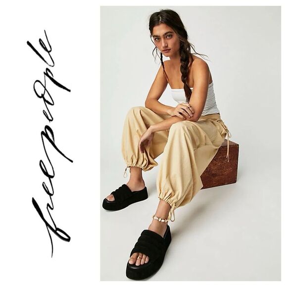 Free People Almost Paradise Chunky Platform Leather Sandals - Picture 1 of 14